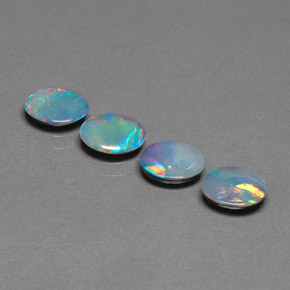 Achetez naturel ct multicolore doublet d'opale gems, coupe ovale, en provenance australie chez gemselect. en stock, livraison internationale!
