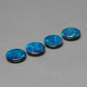 Achetez naturel ct multicolore doublet d'opale gems, coupe ovale, en provenance australie chez gemselect. en stock, livraison internationale!