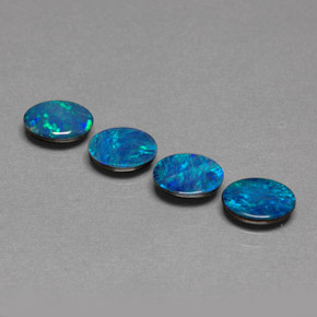 Achetez naturel ct multicolore doublet d'opale gems, coupe ovale, en provenance australie chez gemselect. en stock, livraison internationale!