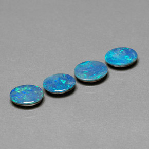 Achetez naturel ct multicolore doublet d'opale gems, coupe ovale, en provenance australie chez gemselect. en stock, livraison internationale!