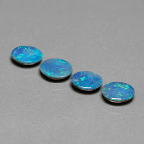 Achetez naturel ct multicolore doublet d'opale gems, coupe ovale, en provenance australie chez gemselect. en stock, livraison internationale!