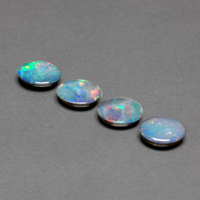Achetez naturel ct multicolore doublet d'opale gems, coupe ovale, en provenance australie chez gemselect. en stock, livraison internationale!