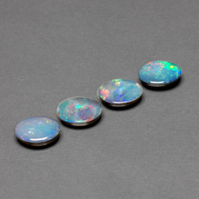 Achetez naturel ct multicolore doublet d'opale gems, coupe ovale, en provenance australie chez gemselect. en stock, livraison internationale!
