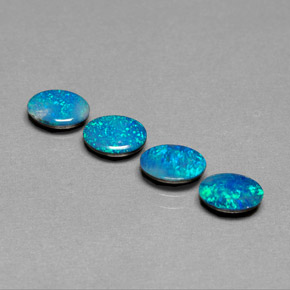 Achetez naturel ct multicolore doublet d'opale gems, coupe ovale, en provenance australie chez gemselect. en stock, livraison internationale!