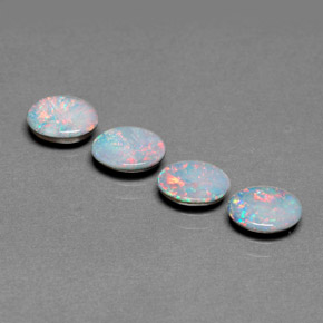 Achetez naturel ct multicolore doublet d'opale gems, coupe ovale, en provenance australie chez gemselect. en stock, livraison internationale!