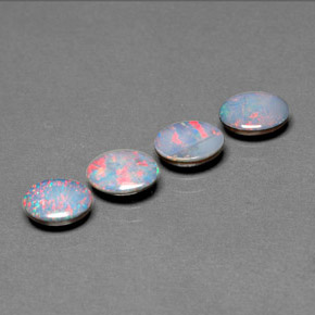Achetez naturel ct multicolore doublet d'opale gems, coupe ovale, en provenance australie chez gemselect. en stock, livraison internationale!