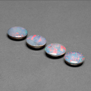 Achetez naturel ct multicolore doublet d'opale gems, coupe ovale, en provenance australie chez gemselect. en stock, livraison internationale!