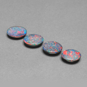 Achetez naturel ct multicolore doublet d'opale gems, coupe ovale, en provenance australie chez gemselect. en stock, livraison internationale!