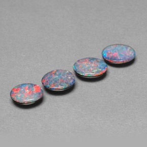 Achetez naturel ct multicolore doublet d'opale gems, coupe ovale, en provenance australie chez gemselect. en stock, livraison internationale!