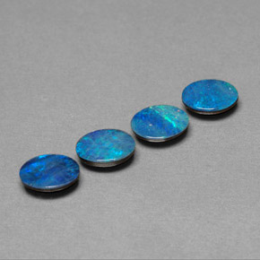 Achetez naturel ct multicolore doublet d'opale gems, coupe ovale, en provenance australie chez gemselect. en stock, livraison internationale!