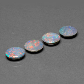 Achetez naturel ct multicolore doublet d'opale gems, coupe ovale, en provenance australie chez gemselect. en stock, livraison internationale!