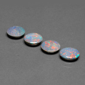 Achetez naturel ct multicolore doublet d'opale gems, coupe ovale, en provenance australie chez gemselect. en stock, livraison internationale!
