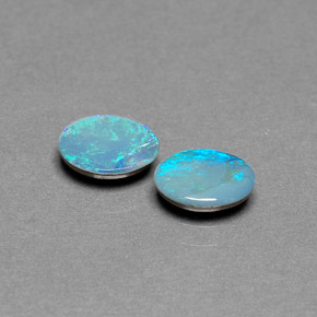 Achetez naturel ct multicolore doublet d'opale gems, coupe ovale, en provenance australie chez gemselect. en stock, livraison internationale!