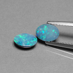 Achetez naturel ct multicolore doublet d'opale gems, coupe ovale, en provenance australie chez gemselect. en stock, livraison internationale!