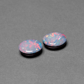 Achetez naturel ct multicolore doublet d'opale gems, coupe ovale, en provenance australie chez gemselect. en stock, livraison internationale!