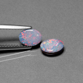 Achetez naturel ct multicolore doublet d'opale gems, coupe ovale, en provenance australie chez gemselect. en stock, livraison internationale!