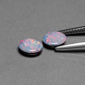 Achetez naturel ct multicolore doublet d'opale gems, coupe ovale, en provenance australie chez gemselect. en stock, livraison internationale!