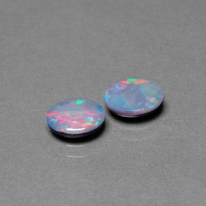Achetez naturel ct multicolore doublet d'opale gems, coupe ovale, en provenance australie chez gemselect. en stock, livraison internationale!