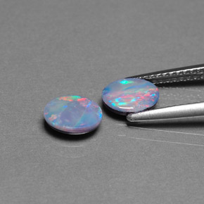 Achetez naturel ct multicolore doublet d'opale gems, coupe ovale, en provenance australie chez gemselect. en stock, livraison internationale!