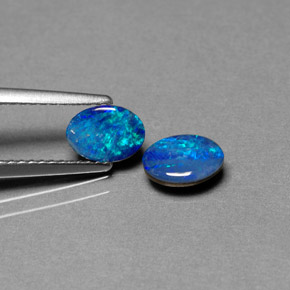 Achetez naturel ct Multicolore Opale Doublet gems, Coupe ovale, En provenance Australie chez GemSelect. En stock, livraison internationale!