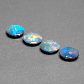 Achetez naturel ct multicolore doublet d'opale gems, coupe ovale, en provenance australie chez gemselect. en stock, livraison internationale!
