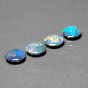 Achetez naturel ct multicolore doublet d'opale gems, coupe ovale, en provenance australie chez gemselect. en stock, livraison internationale!