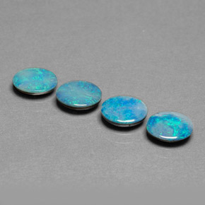 Achetez naturel ct multicolore doublet d'opale gems, coupe ovale, en provenance australie chez gemselect. en stock, livraison internationale!