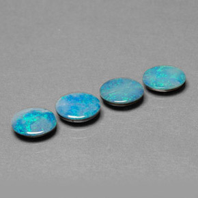 Achetez naturel ct multicolore doublet d'opale gems, coupe ovale, en provenance australie chez gemselect. en stock, livraison internationale!