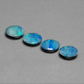 Achetez naturel ct multicolore doublet d'opale gems, coupe ovale, en provenance australie chez gemselect. en stock, livraison internationale!