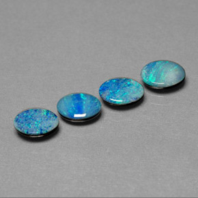 Achetez naturel ct multicolore doublet d'opale gems, coupe ovale, en provenance australie chez gemselect. en stock, livraison internationale!