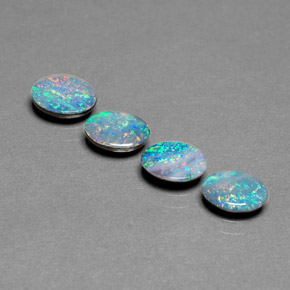 Achetez naturel ct multicolore doublet d'opale gems, coupe ovale, en provenance australie chez gemselect. en stock, livraison internationale!