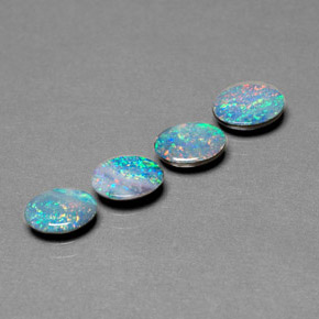 Achetez naturel ct multicolore doublet d'opale gems, coupe ovale, en provenance australie chez gemselect. en stock, livraison internationale!