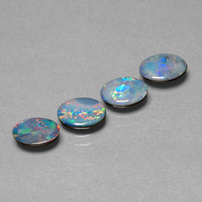 Achetez naturel ct multicolore doublet d'opale gems, coupe ovale, en provenance australie chez gemselect. en stock, livraison internationale!