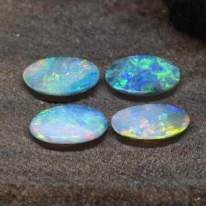 Achetez naturel 2,36ct multicolore doublet d'opale gems, coupe ovale, en provenance australie chez gemselect. en stock, livraison internationale!