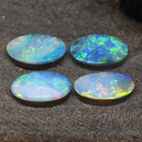 Achetez naturel 2,36ct multicolore doublet d'opale gems, coupe ovale, en provenance australie chez gemselect. en stock, livraison internationale!