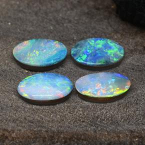 Achetez naturel 2,36ct multicolore doublet d'opale gems, coupe ovale, en provenance australie chez gemselect. en stock, livraison internationale!