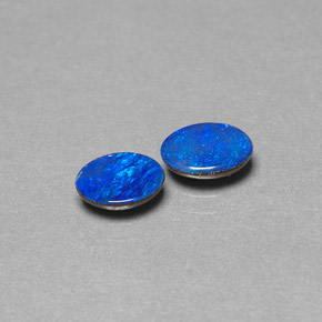Achetez naturel ct multicolore doublet d'opale gems, coupe ovale, en provenance australie chez gemselect. en stock, livraison internationale!