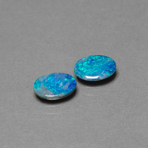 Achetez naturel ct multicolore doublet d'opale gems, coupe ovale, en provenance australie chez gemselect. en stock, livraison internationale!