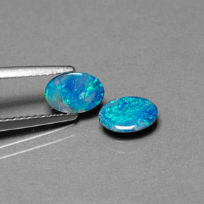 Achetez naturel ct multicolore doublet d'opale gems, coupe ovale, en provenance australie chez gemselect. en stock, livraison internationale!