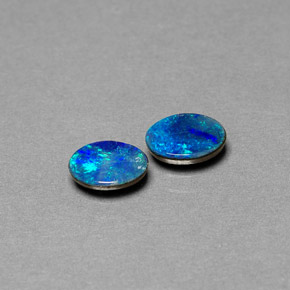 Achetez naturel ct multicolore doublet d'opale gems, coupe ovale, en provenance australie chez gemselect. en stock, livraison internationale!