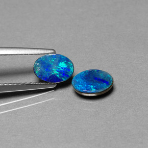 Achetez naturel ct multicolore doublet d'opale gems, coupe ovale, en provenance australie chez gemselect. en stock, livraison internationale!