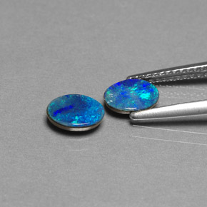 Achetez naturel ct multicolore doublet d'opale gems, coupe ovale, en provenance australie chez gemselect. en stock, livraison internationale!