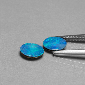 Achetez naturel ct multicolore doublet d'opale gems, coupe ovale, en provenance australie chez gemselect. en stock, livraison internationale!