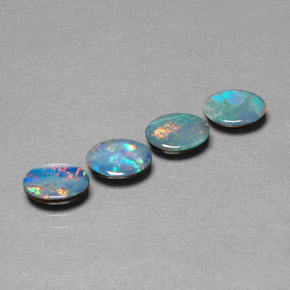 Achetez naturel ct multicolore doublet d'opale gems, coupe ovale, en provenance australie chez gemselect. en stock, livraison internationale!