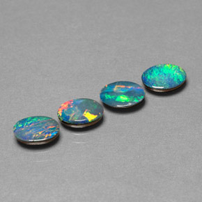 Achetez naturel ct multicolore doublet d'opale gems, coupe ovale, en provenance australie chez gemselect. en stock, livraison internationale!