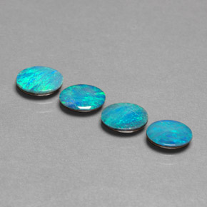 Achetez naturel ct multicolore doublet d'opale gems, coupe ovale, en provenance australie chez gemselect. en stock, livraison internationale!