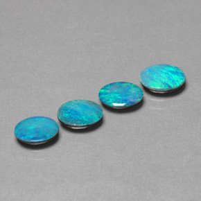 Achetez naturel ct multicolore doublet d'opale gems, coupe ovale, en provenance australie chez gemselect. en stock, livraison internationale!