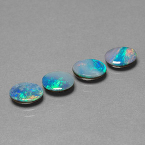 Achetez naturel ct multicolore doublet d'opale gems, coupe ovale, en provenance australie chez gemselect. en stock, livraison internationale!
