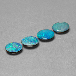 Achetez naturel ct multicolore doublet d'opale gems, coupe ovale, en provenance australie chez gemselect. en stock, livraison internationale!