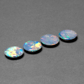 Achetez naturel ct multicolore doublet d'opale gems, coupe ovale, en provenance australie chez gemselect. en stock, livraison internationale!